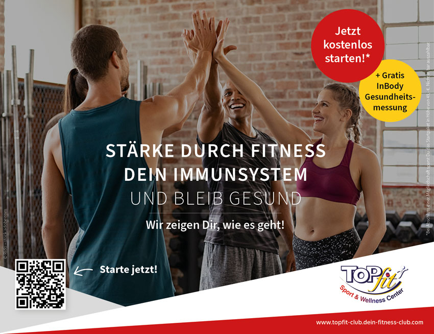 Stärke durch Fitness dein Immunsystem-Flyer