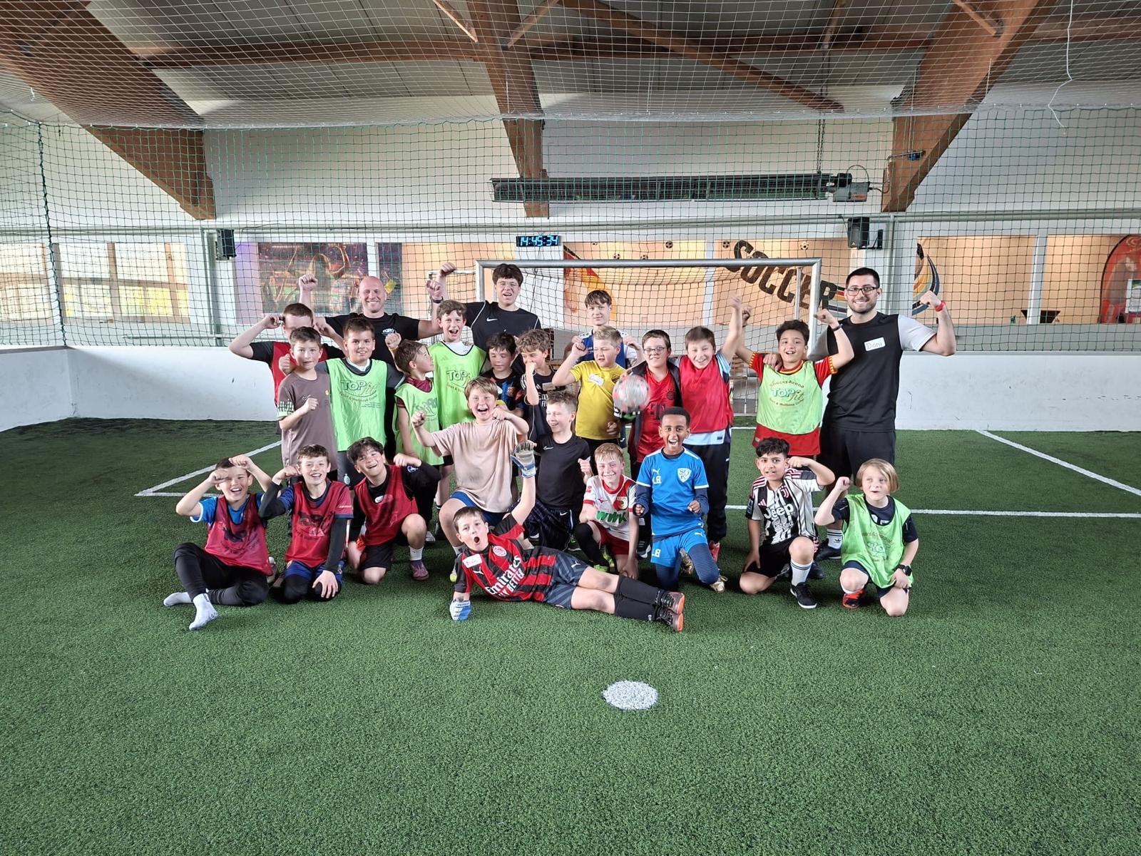 Fußballcamp 2026, großer Erfolg. alle Spieler am 2.Tag