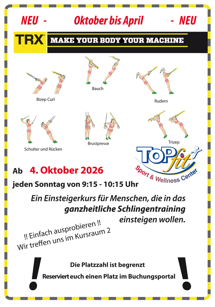 Flyer TRX ab Oktober 2026